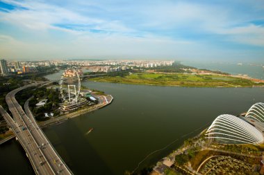 Singapur, nehir hongbao manzaralı çatı marina defne otel
