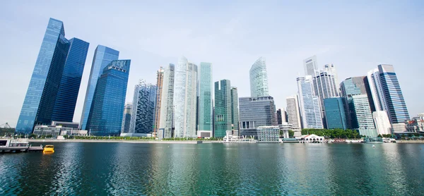 新加坡的城市，新加坡的宽全景 — 图库照片