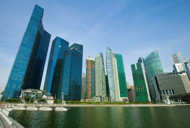 skyline van singapore zakenwijkSingapur iş bölgesinde manzarası.