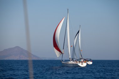 saronic körfez, yunanistan - 23 Eylül: saronic körfez, yunanistan üzerinde 23 Eylül 2012 tarihinde esnasında Yelkenli yat 