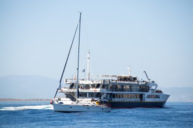 saronic körfez, yunanistan - 23 Eylül: saronic körfez, yunanistan üzerinde 23 Eylül 2012 tarihinde esnasında Yelkenli yat 