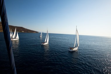saronic körfez, yunanistan - 23 Eylül: saronic körfez, yunanistan üzerinde 23 Eylül 2012 tarihinde esnasında Yelkenli yat 