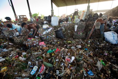 Bali, Endonezya olmak-Nisan 11: yoksul Java Adası bir çöpe 11 Nisan 2012 tarihinde bali, Endonezya atma olarak çalışıyor. Bali, her gün 10.000 metreküp atık üretilen.