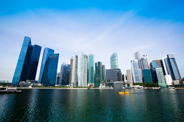 Skyline of Singapore business district (Singapore) Royalty Free Stock Photos