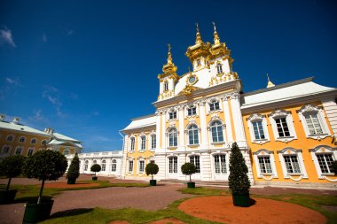 PETERHOF, RUSSIA - JULY 1: Peterhof Palace near St. Petersburg, Russia, May 1, 2012 in Peterhof, Russia. clipart