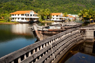 eski balıkçı köyü, yeni otel inşaatı 11 Mart 2012 tarihinde ko chang, Tayland