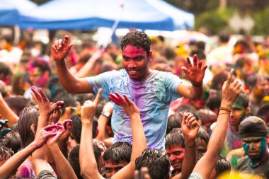 ünlü holi festival renkler kuala Lumpur, Malezya