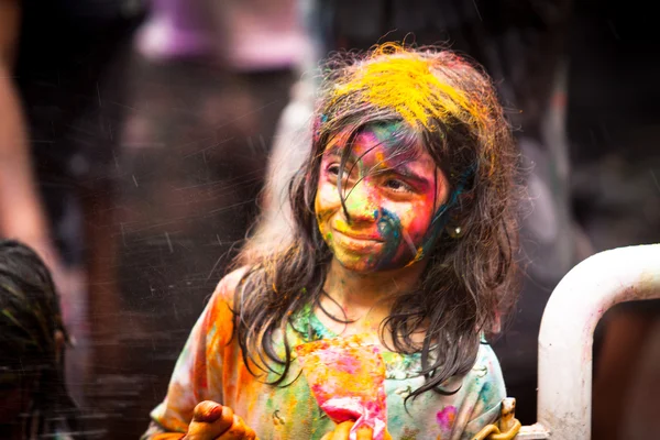 Festiwal obchodzony holi kolorów w kuala lumpur, Malezja Obraz Stockowy