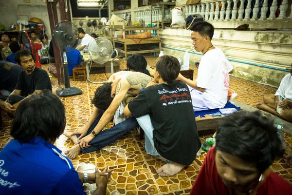 Traditionelle yantra tätowierung in thailand — Stockfoto