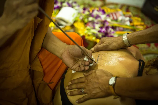 Yantra tatuagens em Tailândia — Fotografia de Stock