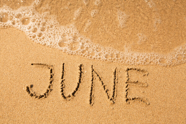 June - written in sand