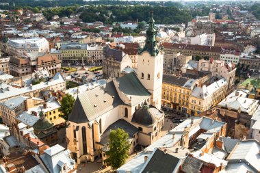 lviv city Hall Üstten Görünüm