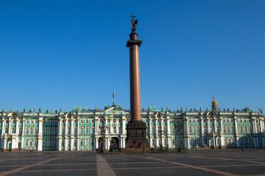 The Alexander Column in St. Petersburg clipart