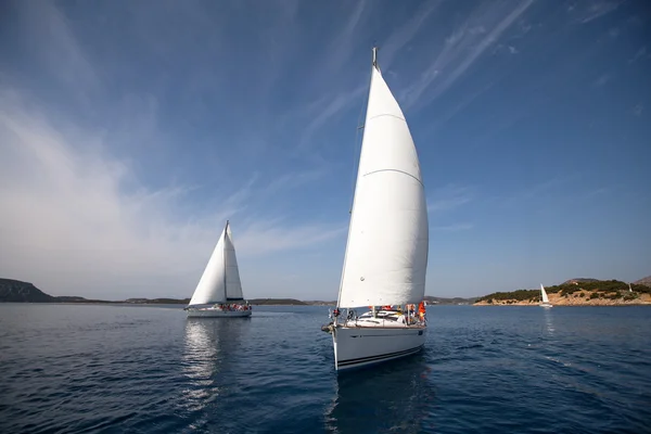 Sailing regatta on Greece Royalty Free Stock Images
