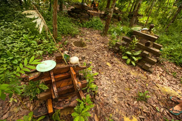 Orang Asli village in Malaysia — Stock Photo, Image