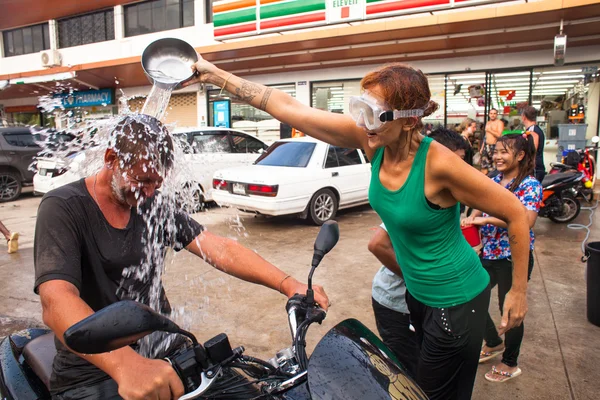 Festiwal Songkran w Tajlandii — Zdjęcie stockowe