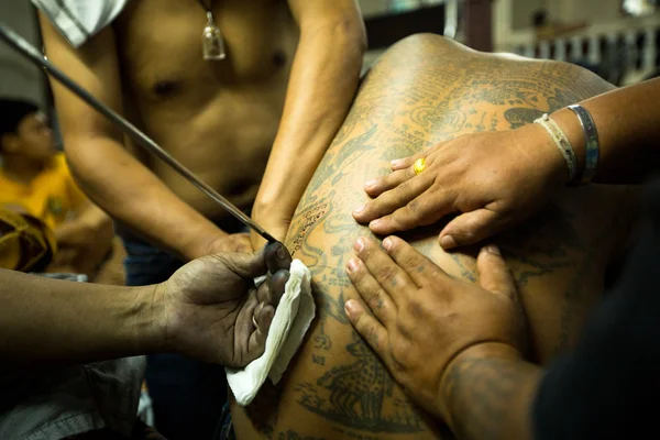 Yantra tatuagens em Tailândia — Fotografia de Stock