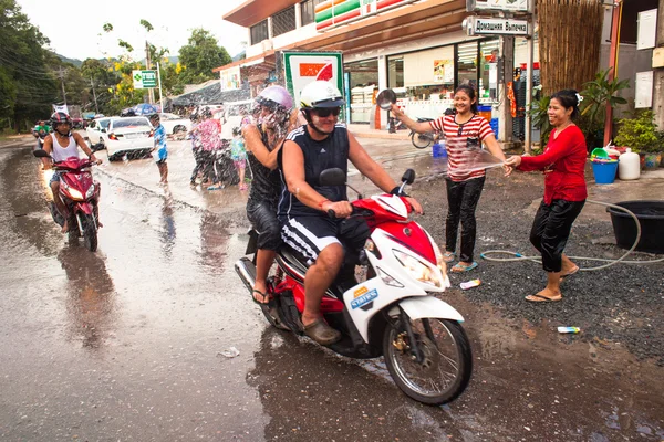 Songkran festival v Thajsku — Stock fotografie