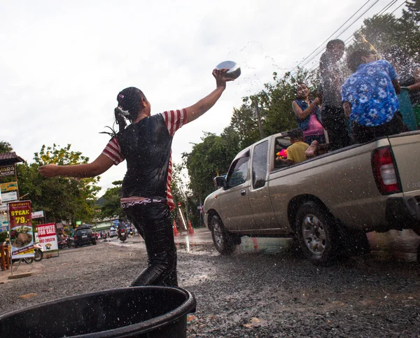 Festiwal Songkran w Tajlandii — Zdjęcie stockowe