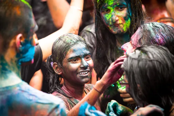 Holi festival van kleuren, kuala lumpur, Maleisië Rechtenvrije Stockfoto's