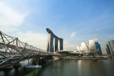 marina defne iş bölgesi Singapur üzerinde şehirde bir görünümü.