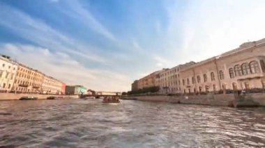 Timelapse: kanalları st. petersburg, Rusya Federasyonu (hd boyunca teknede)
