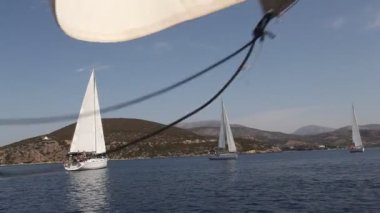 Peloponnese, Yunanistan-8 Mayıs: tekne yelken yelkenli ellada 2013, 8 Mayıs 2013 peloponnese, Yunanistan'ın 9 bahar sırasında rakip