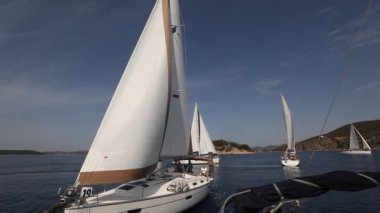 Peloponnese, Yunanistan-8 Mayıs: tekne yelken yelkenli ellada 2013, 8 Mayıs 2013 peloponnese, Yunanistan'ın 9 bahar sırasında rakip