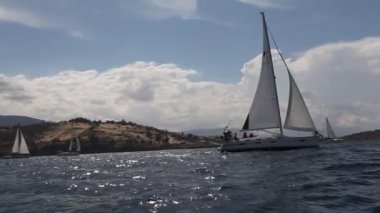 Peloponnese, Yunanistan-8 Mayıs: tekne yelken yelkenli ellada 2013, 8 Mayıs 2013 peloponnese, Yunanistan'ın 9 bahar sırasında rakip.