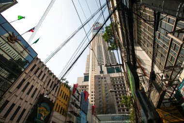 Bangkok - 23 Nisan: şehir merkezine yakın baiyoke sky hotel 23 Nisan 2012 Bangkok, Tayland, sokak sahnesi.