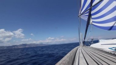 Yelken yelkenli teknelerden Akdeniz (Hd mavi)