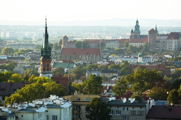 Krakow tarihi merkezi Üstten Görünüm — Stok fotoğraf