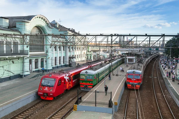 Moskva. pohled belorussky železniční stanice — Stock fotografie