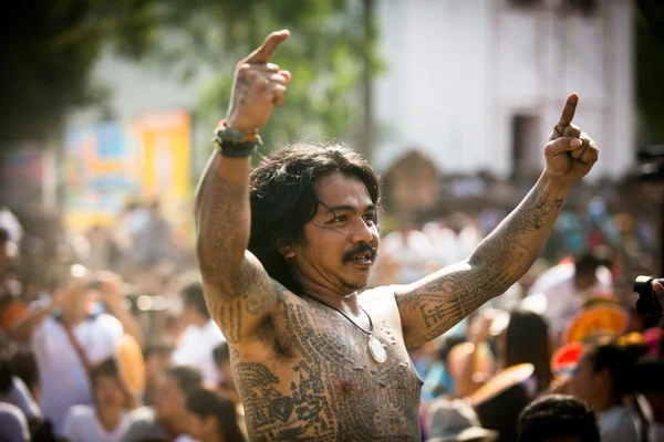 Participante não identificado Cerimônia do Dia Mestre capaz Khong Khuen — Fotografia de Stock