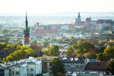 Krakow tarihi merkezi Üstten Görünüm