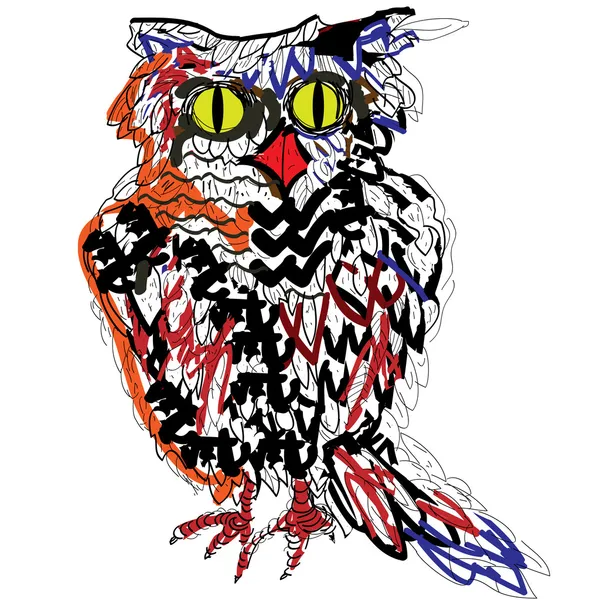 Owl. Vector drawing. — Stock Vector