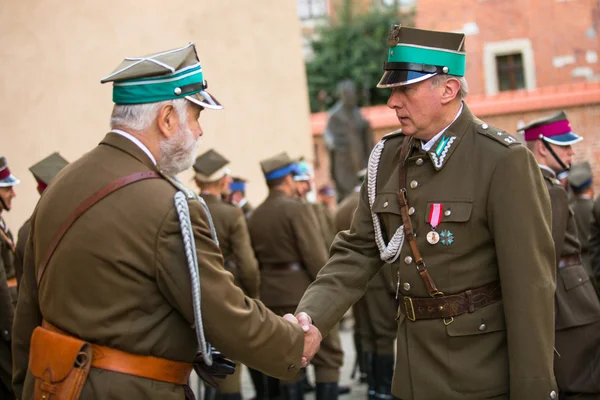 Fête des participants non identifiés de la cavalerie polonaise — Photo