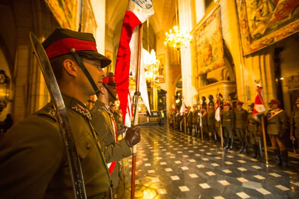 Fête des participants non identifiés de la cavalerie polonaise — Photo