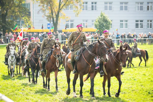 Neidentifikovaný účastníci svátek polské kavalérie — Stock fotografie