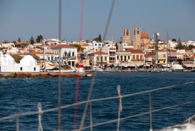 10 Ekim 2012 hydra, Yunanistan'ın hydra şehrin görünümü