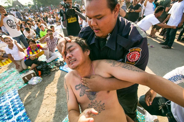 Oidentifierade deltagare master day ceremoni kan khong khuen — Stockfoto