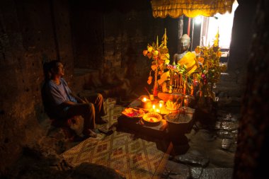 eski kurban altar of ta angkor wat içinde siem reap, Kamboçya, prohm Harabeleri.