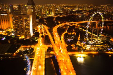 Singapur üzerinde çatı marina defne otel kenti.