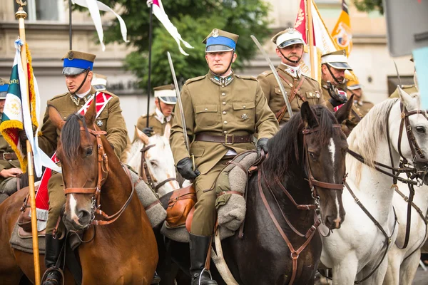 Fête de la cavalerie polonaise au Musée national de Cracovie, Pologne . — Photo