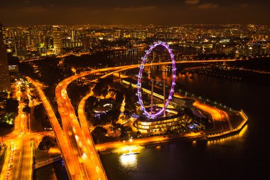 Singapur üzerinde çatı marina defne otel kenti