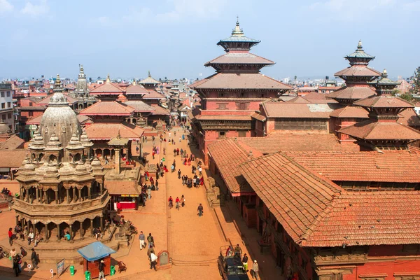 Pohled shora (Basantapur Durbar náměstí) — Stock fotografie