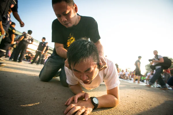 Oidentifierade deltagare master day ceremoni kan khong khuen — Stockfoto