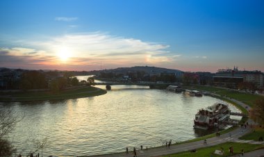 Krakow 'daki tarihi şehir merkezi