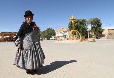 Center of city Potosi, Bolivia. clipart