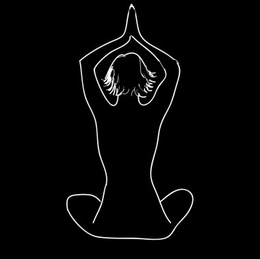 Yoga kadın silueti